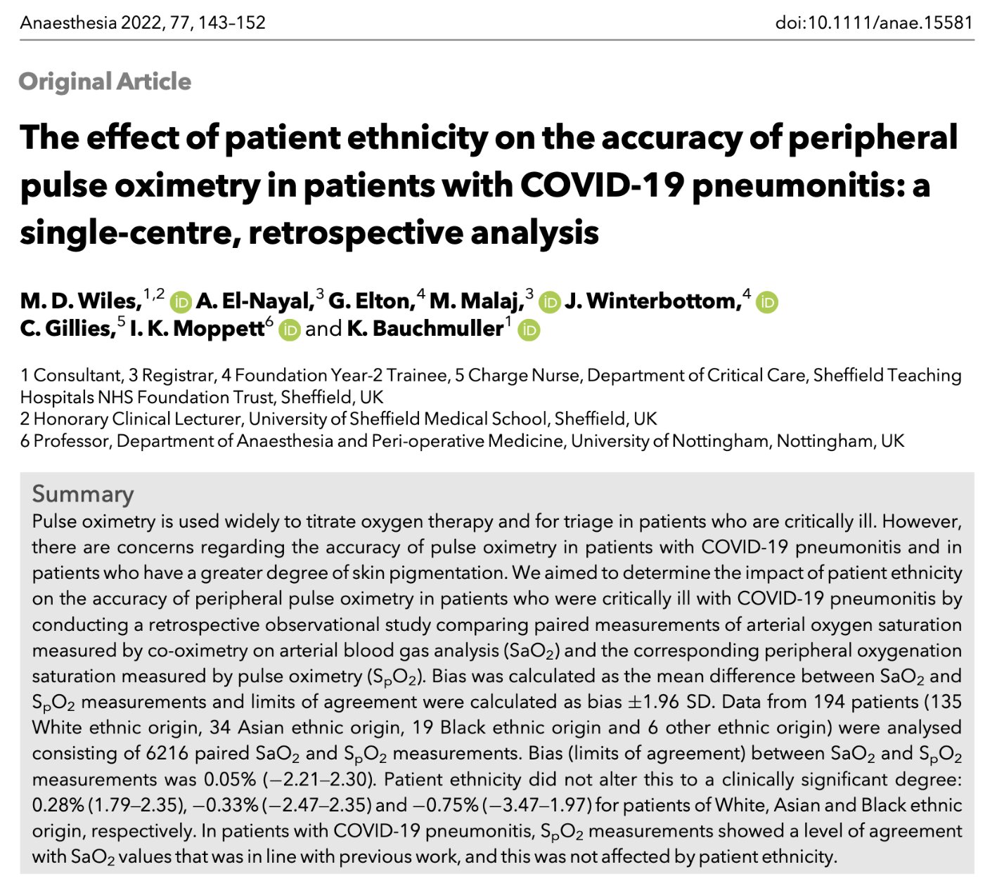 𝘈𝘯𝘢𝘦𝘴𝘵𝘩𝘦𝘴𝘪𝘢 on Twitter "🔐The effect of patient ethnicity on the