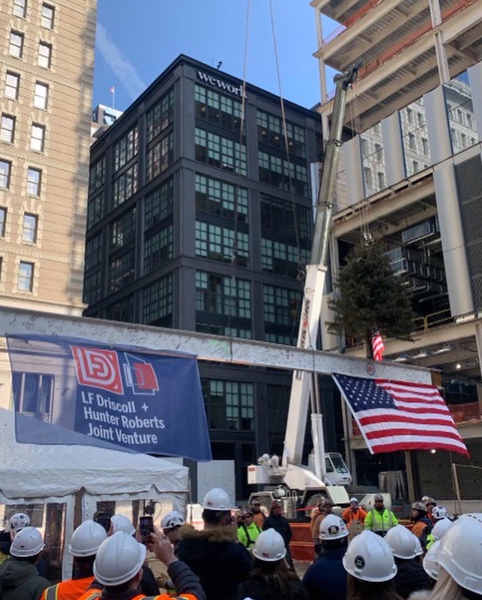 IBEW98's tweet photo. “Topping Off” ceremony for the beautiful new Jefferson Specialty Care Pavilion at 1101 Chestnut.This new healthcare development project came to fruition because of the excellent, long-standing partnership between National Real Estate Development and 98. #98strong #local98 #union https://t.co/pR8tSEDh9H