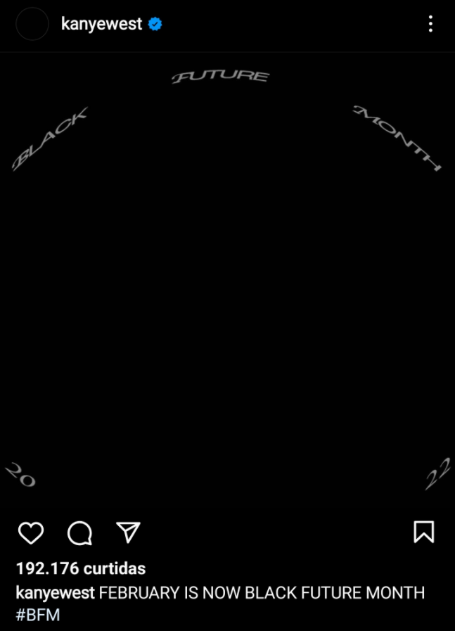 Rap_addictss's tweet photo. LATEST NEWS🔥 Kanye is now celebrating 'Black Future Month'. Do ya'll think this is related to Donda 2? https://t.co/MIBxKiInh3