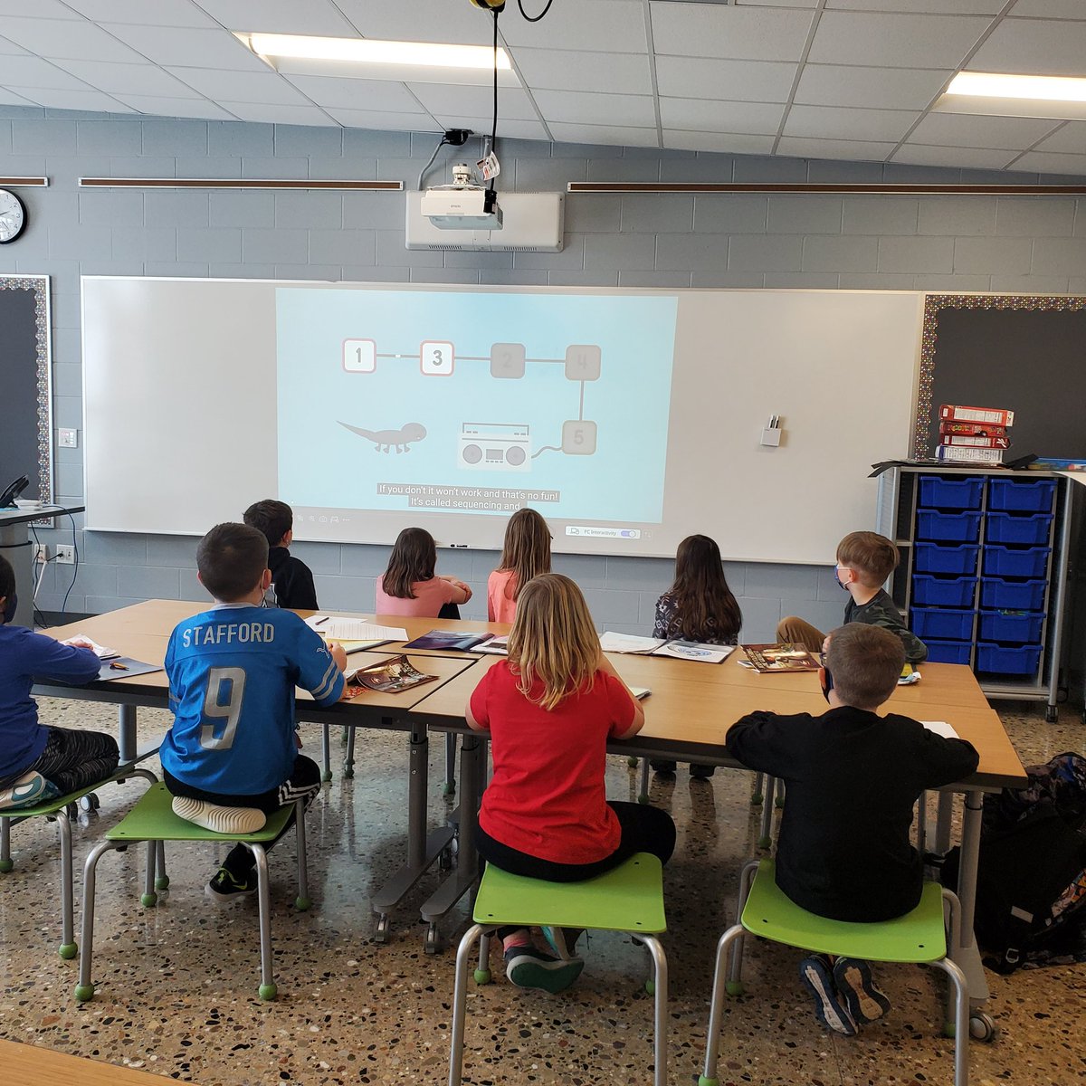 MrsJowkar's tweet photo. #GLCSExCEL students learning about #coding and #sequencing from @ScratchGarden! #codingisfun #GLCSKellogg https://t.co/AMLhby7ZFv
