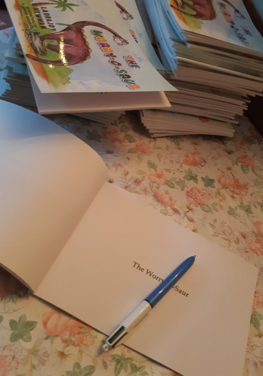 laurajoy_author's tweet photo. 100 books, all signed and ready for tomorrow's author visit! #author #bookreading #anxiety #ChildrensBooks https://t.co/NLUp1btvBp