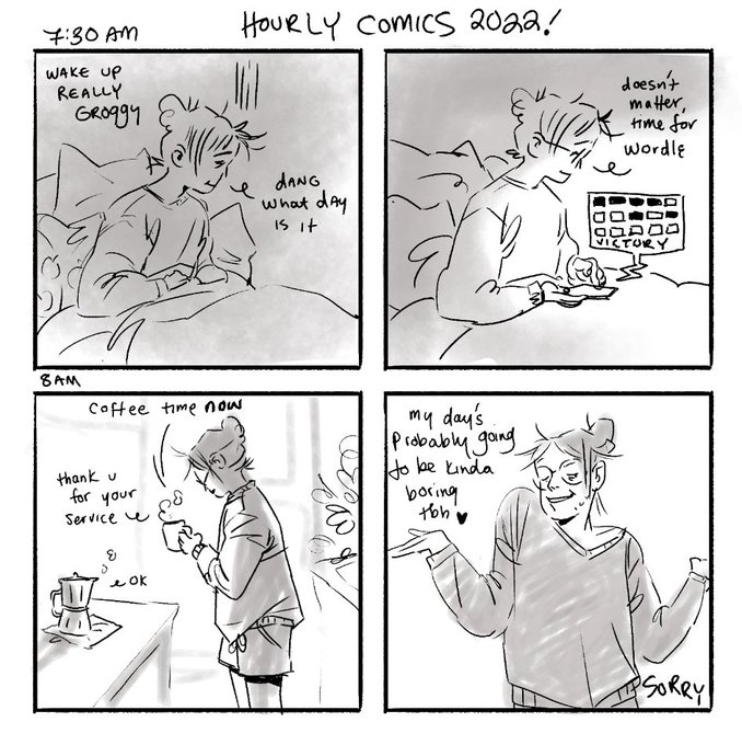 Here's my hourly comic thread for 2022
#hourlycomicday #hourlycomicday2022 