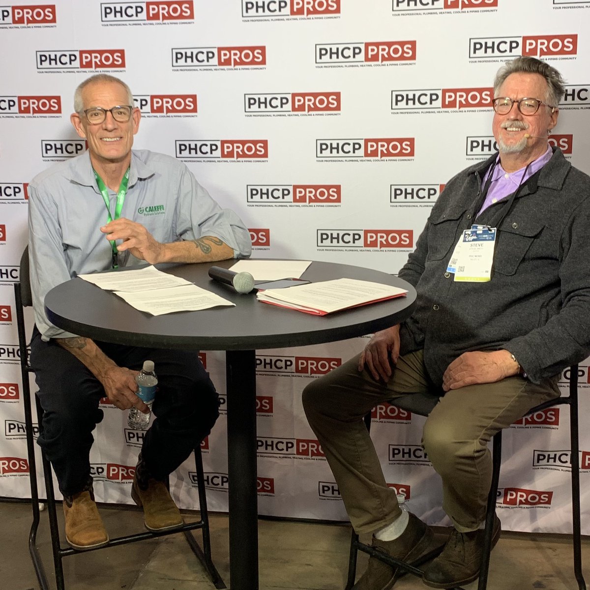 phcppros's tweet photo. We’re about to go live at @ahrexpo with Bob "Hot Rod" Rohr, Training and Education Manager at @Caleffius! Watch now: https://t.co/k77lOm3nKh 

#PHCPProsLIVE #Caleffi #AHRExpo #AHRExpo22 #Hydronics https://t.co/bJQcnYdFmq