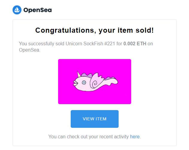 SockFishNFT's tweet photo. SOLD!!!🦄🧦🐟⚡️
Thank you for welcoming the Unicorn #SockFish @Luckois_NFT 🐟🐟🐟 https://t.co/eZ5pw6Vd8i
