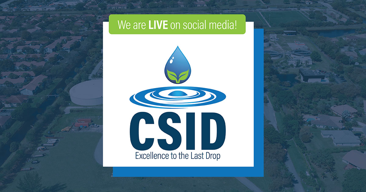 CSIDFL's tweet photo. Thank you for following us, and for your positive comments submitted during the brand survey in October 2021. We now have a fresh and modern look — thanks to your input. Join us as we raise awareness of our story. #CSIDfl #CSIDwater #ExceedingExpectations https://t.co/m4HCzWiqOm