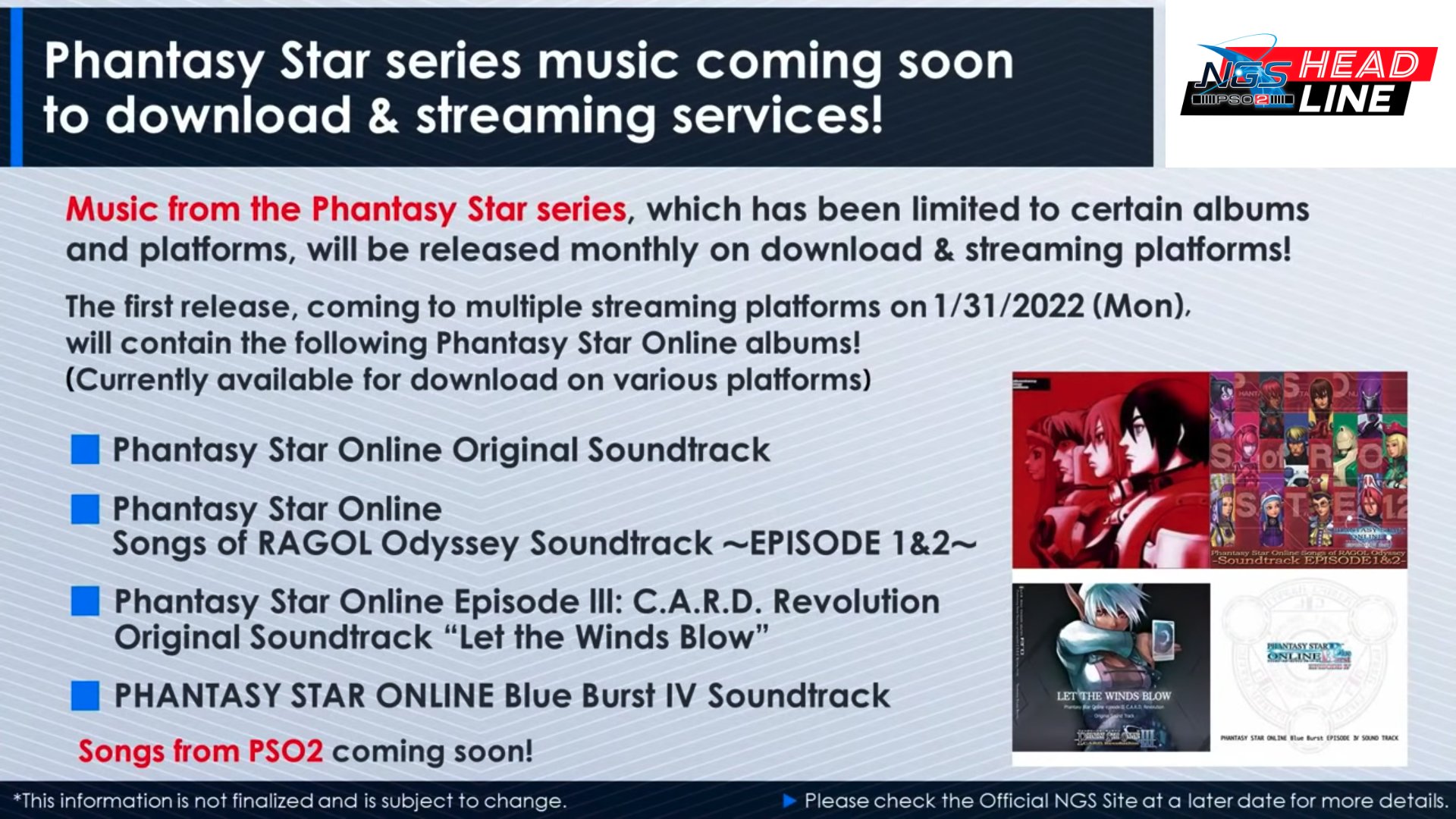 Phantasy Star Online 2 New Genesis Global Do You Love The Music Of Pso The Iconic Synth Stabs Of Pioneer Ii Perhaps The Bittersweet Nostalgia Of Day Dawns