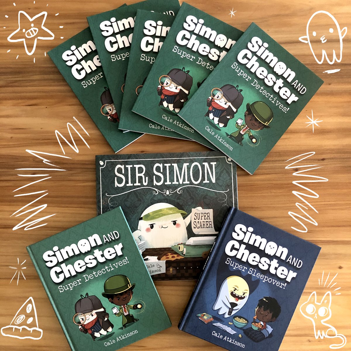 2dCale's tweet image. 🚨Attention teachers and librarians! 🚨
I'm giving away one full set of my Simon and Chester books signed in hardcover (Sir Simon, Super Detectives, and Super Sleepover), as well as 5 copies of Super Detective in softcover! 
RT, fav, or comment to enter in! 👻
@TundraBooks