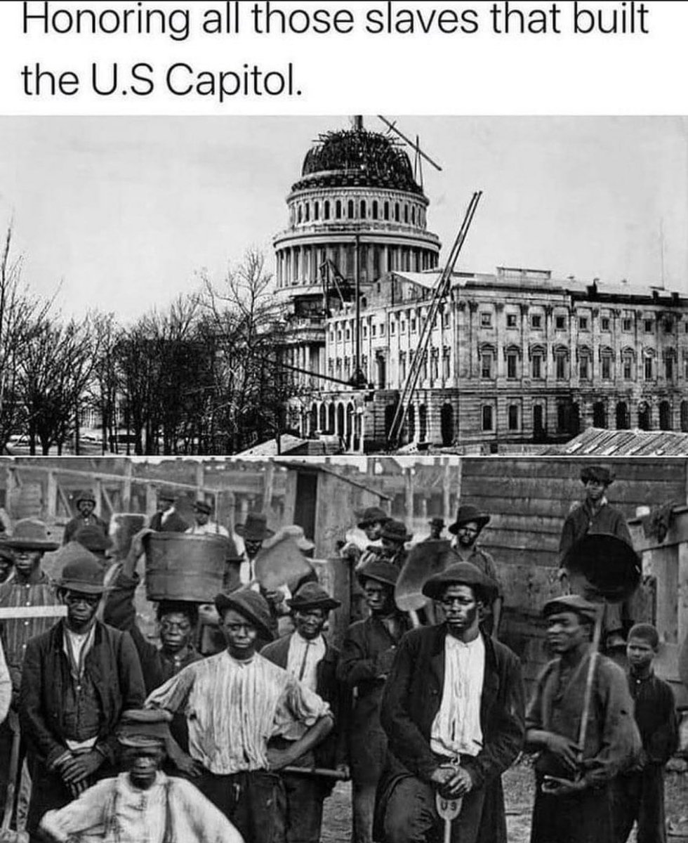 larcy_d's tweet photo. Kicking off Black history month honoring the architects, engineers, and builders that built the US Capitol. The people who roam the hallways of this building only want to see them as slaves, we see them as pioneers. #BlackHistory https://t.co/68zwbLWxxr