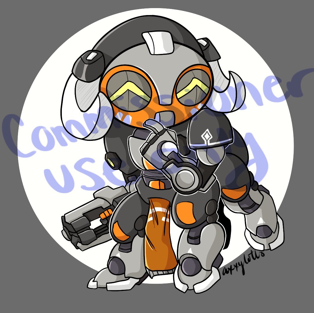 Cute little Orisa commission for <a href="/meep_ow/">cam</a>