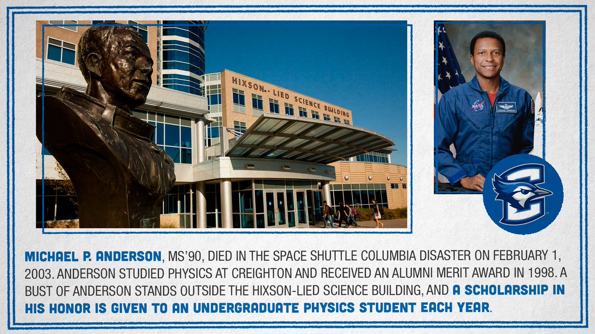 Throughout #BlackHistoryMonth we are honoring distinguished Creighton student-athletes and university alumni.

We begin on the 19th anniversary of Michael Anderson’s passing. On campus, Anderson Plaza is named after the former Master of Science student.