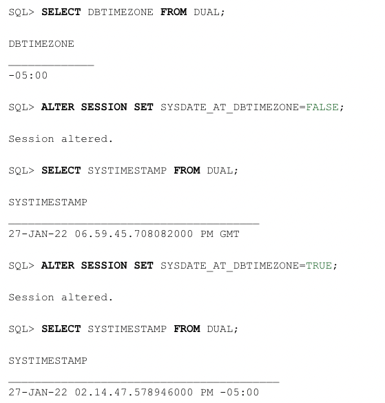 yasinbaskan's tweet image. Autonomous Database uses UTC as the default OS and DB timezone. You can now change the DB timezone and have SYSDATE and SYSTIMESTAMP return date/time based on that timezone using the new parameter SYSDATE_AT_DBTIMEZONE. docs.oracle.com/en/cloud/paas/…