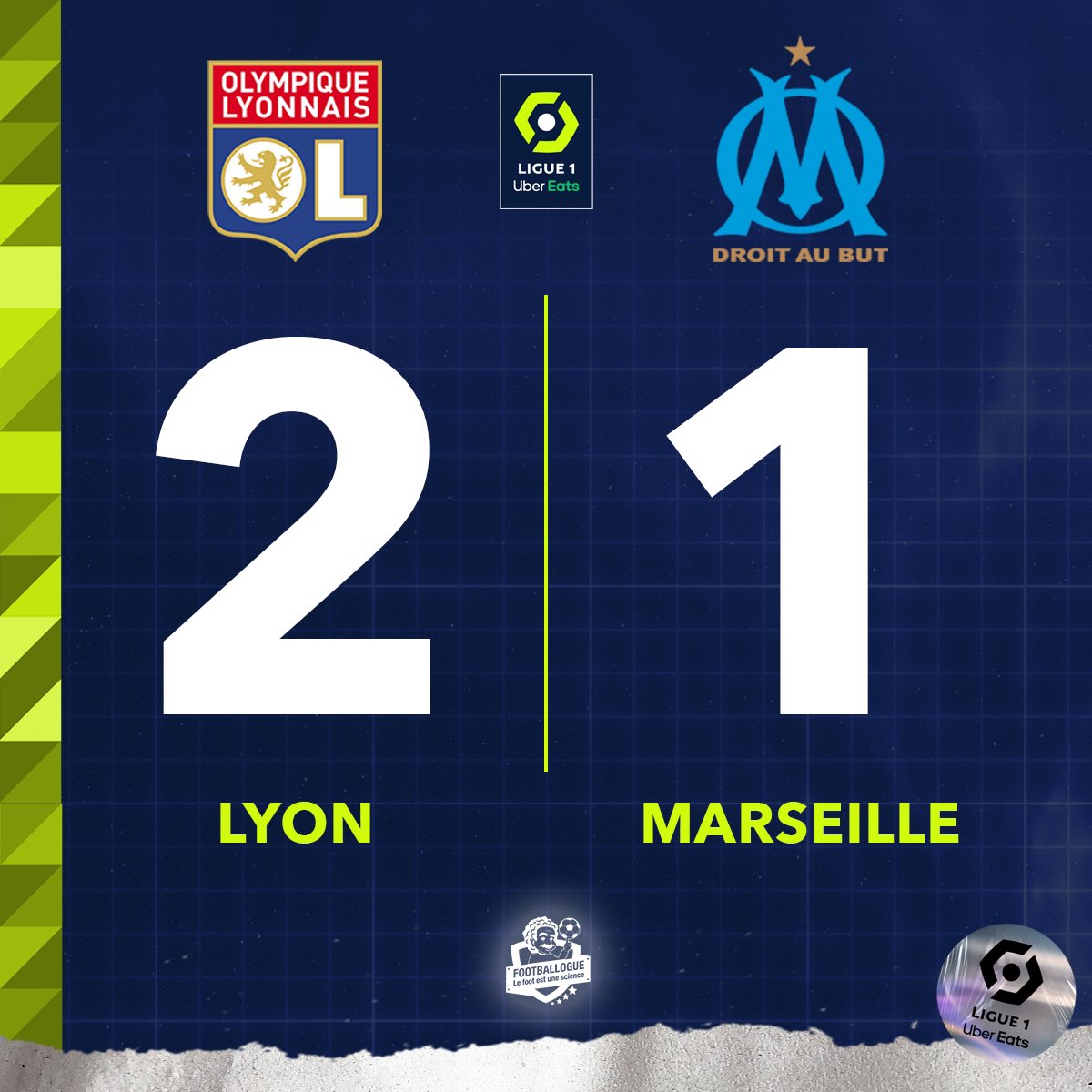Footballogue's tweet photo. [#L1🇫🇷] LYON 2-1 MARSEILLE

⚽️ BUUUUUUUUUUUT DE DEMBELE !!! QUEL BUT !!!

#OLOM https://t.co/9aGPTe9DRA