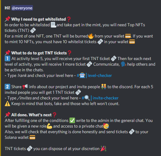topnfts_cc's tweet photo. Here is some information, on how to get on the whitelist📃 
🤖Discord link - https://t.co/mESUO0fihO
👉Join. Be active. Invite.✌️ https://t.co/kaEwIXn7Pm