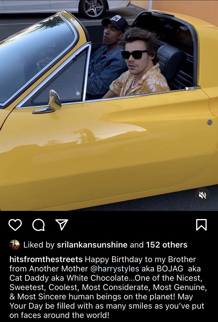 hsdaily's tweet photo. Al Shearer via Instagram: “Happy Birthday to my Brother from Another Mother @Harry_Styles aka BOJAG aka Cat Daddy aka White Chocolate…One of the Nicest, Sweetest, Coolest, Most Considerate, Most Genuine, &amp; Most Sincere human beings on the planet!” https://t.co/Ql3Zgc6kx6