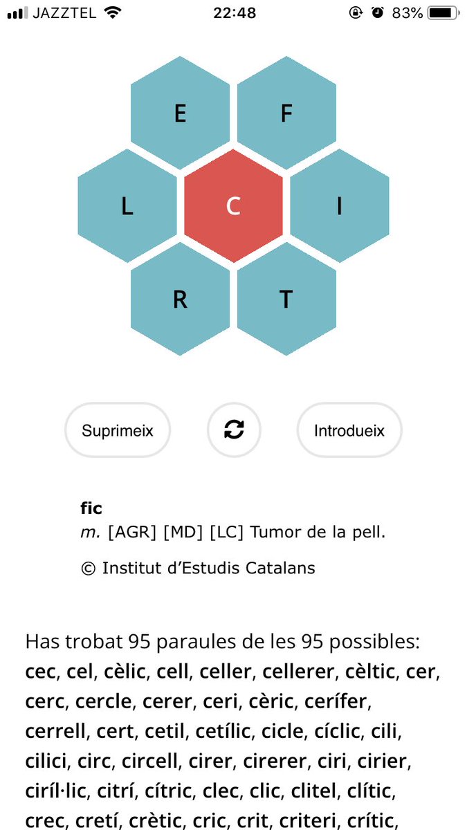 begopress's tweet photo. Certific... rectific... i a la fic... el terrific #paraulogic d’avui és finit https://t.co/rDduHZiRAa