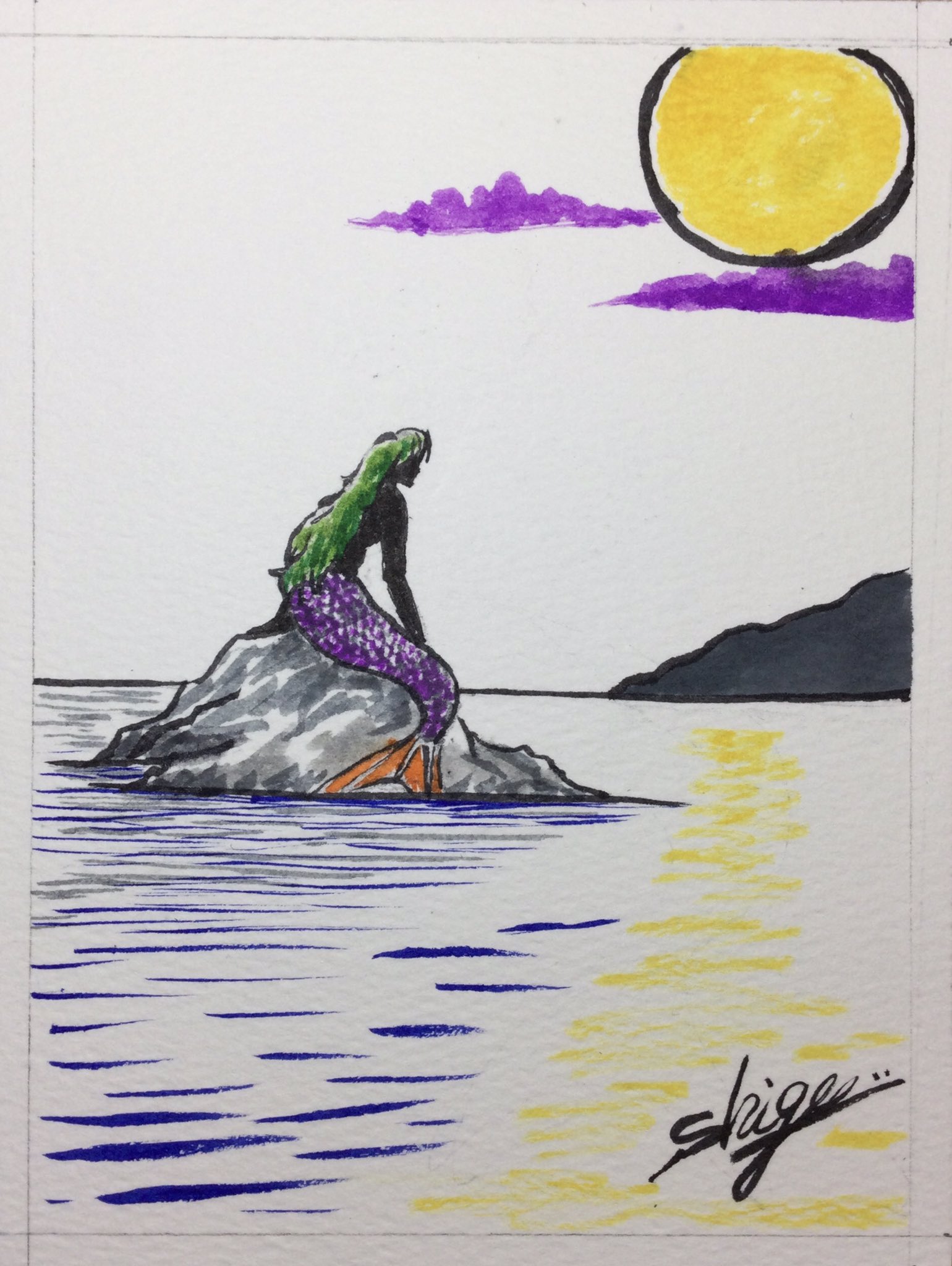 カラー筆ペン画 Twitter Search Twitter