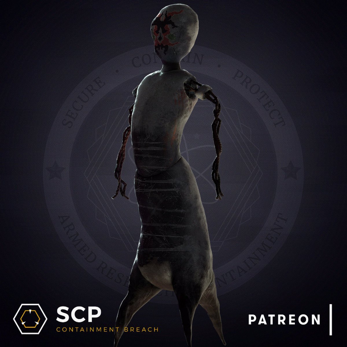 My second redesign of SCP-173, made to be less humanoid and more