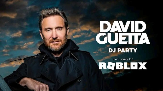 RBXLeaks__'s tweet photo. El legendario DJ David Guetta se esta uniendo al metaverso de #Roblox en un concierto fuera de este mundo. 🌌🎧 

Únete a la fiesta del DJ este viernes 4 de febrero (hora del pacifico) exclusivamente en Roblox. https://t.co/KTTiHGsWpC