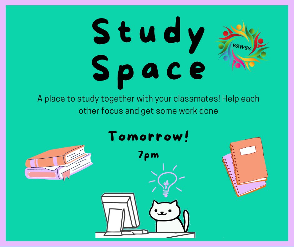 CU_BSWSS's tweet image. Get some work done together with tomorrow&apos;s BSWSS Study Space @7pm 🤓 Zoom link here: carleton-ca.zoom.us/j/97268992529