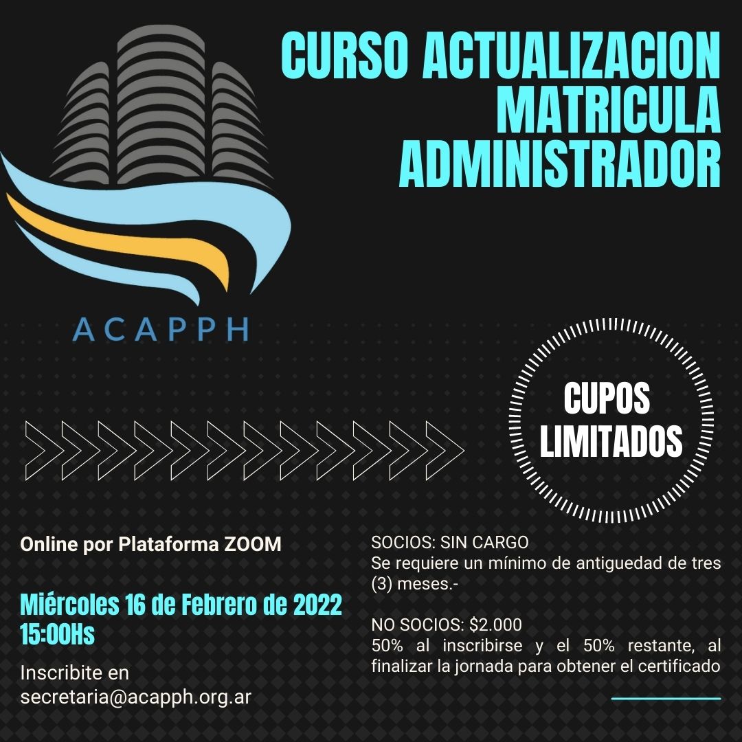 acapph's tweet photo. 📲Estimada/o, el dia Miercoles 16 de Febrero a las 15hs se llevara a cabo la "Jornada de Renovacion de Matricula"

💻El evento se realizara via Zoom.

Para inscripciones o consultas escribinos a : secretaria@acapph.org.ar https://t.co/9hI11PVt85