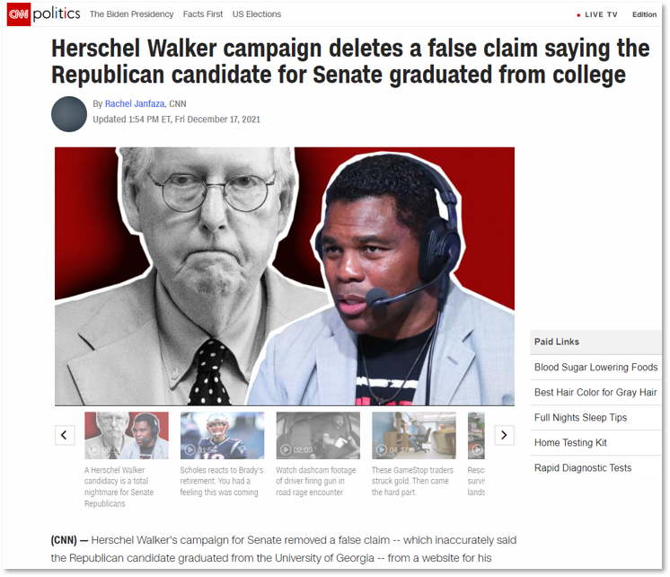 To recap, <a href="/bwilliams/">Brian Williams</a> told a lie that affected peoples' views of him/TV ratings &amp; got suspended w/o pay for 6 months &amp; DEMOTED. <a href="/HerschelWalker/">Herschel Walker</a> starts run at US Senate seat (&amp; lots of power) with a LIE, and campaign simply deletes the lie. More Republican horseshit, and it stinks.
