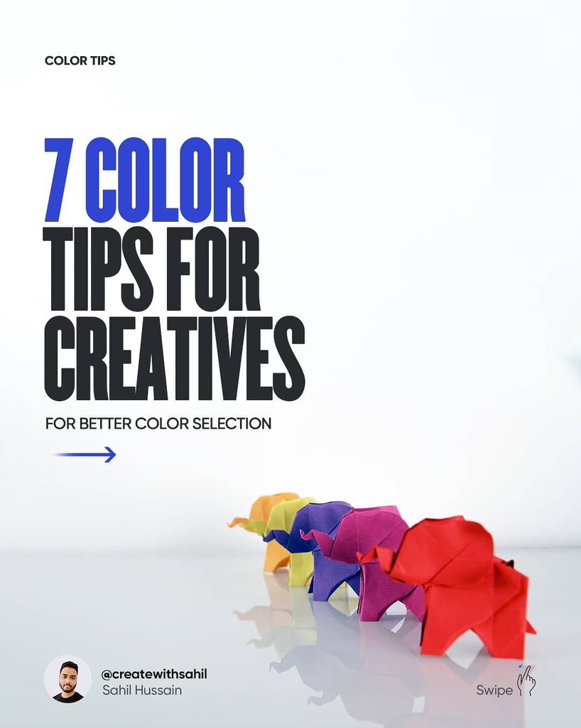 AJ_Ayanbisi's tweet photo. 7 Color Tips For Creatives.

{Credit: @createwithsahil on Instagram}

A thread! 🧵👇🏾 (UX/UI) https://t.co/gM5yrtEorb