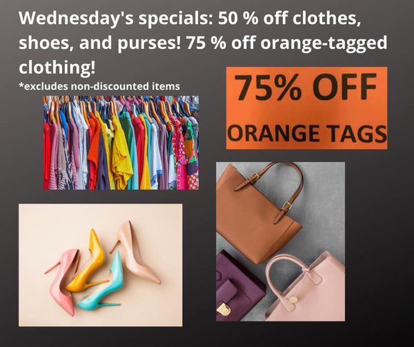 Don't miss out on these deals tomorrow at Lorton's Attic! (Located in Williamsburg Square shopping plaza just north off Richmond Highway from the LCAC office)