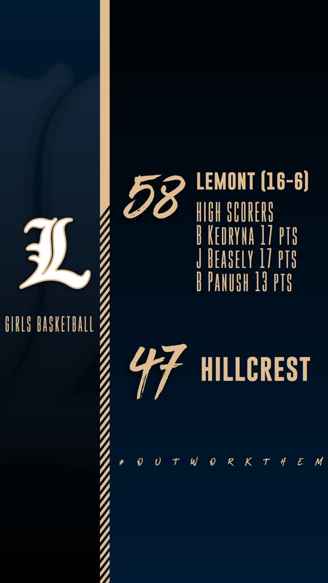#OutWorkThem #WeAreLemont @brookepanush <a href="/BKedryna/">bella kedryna</a> <a href="/JessicaBeasley_/">Jess Beasley</a> <a href="/LHS_Girls_bball/">LHS Girls Basketball</a>