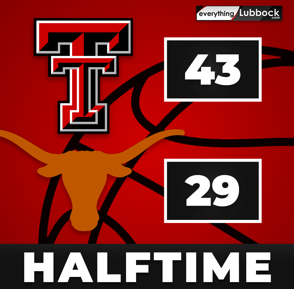 KLBKNews's tweet photo. The Red Raiders are leading the Longhorns 43-29 at halftime! 👆 https://t.co/BCqhVA2cao