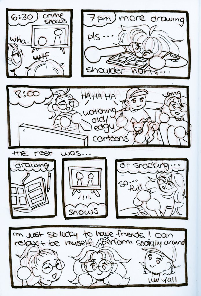 I know I'm super late buuut I did hourly comic day!! ✨ Never gonna do it traditionally again my back hurts lol 