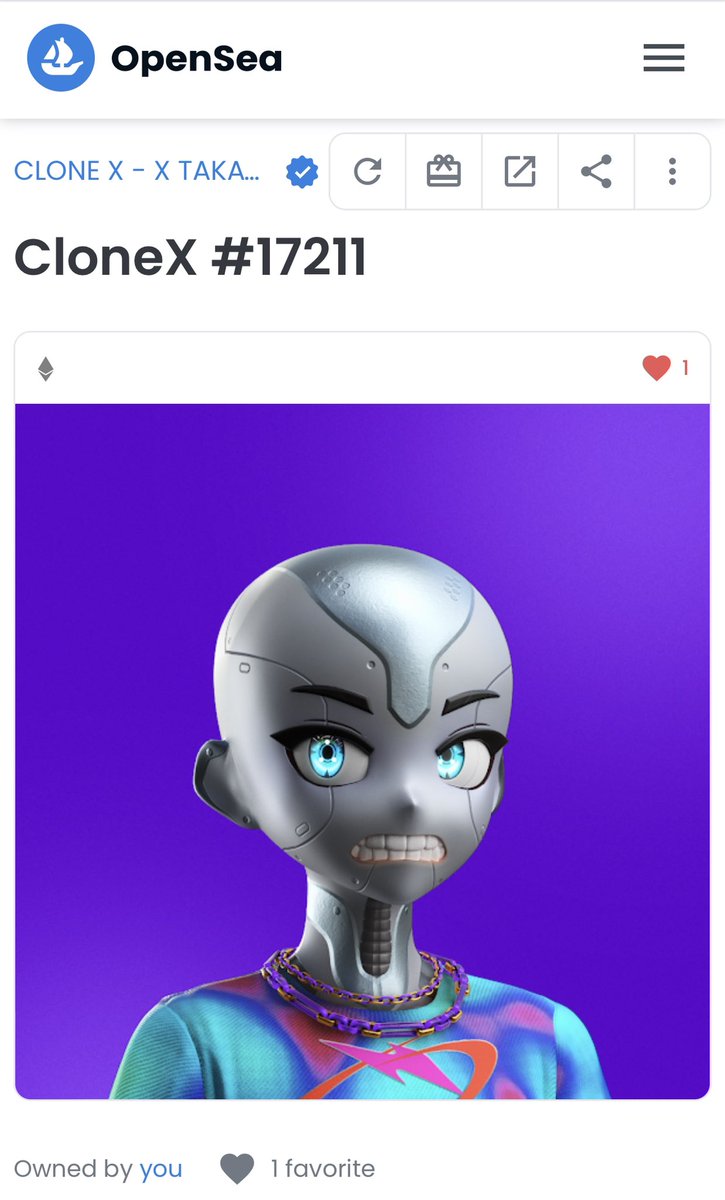 It's a nice week to own a <a href="/RTFKTstudios/">RTFKT</a> #CloneX