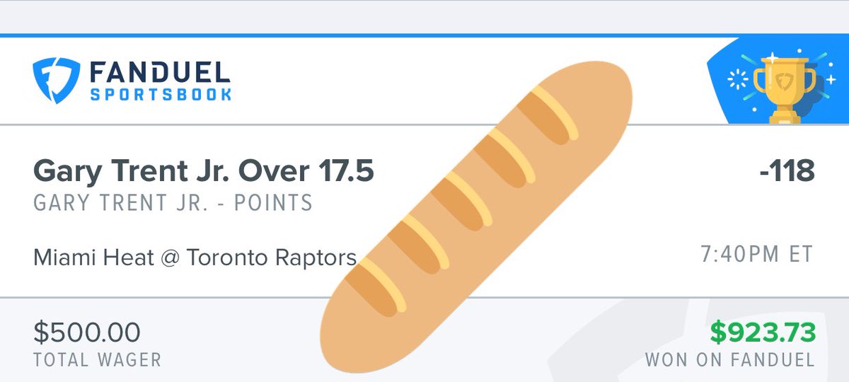 Gary Trent Jr. 
(-118)✅
(+138)✅
(+370)✅
(+1060)✅

i’m that fucking dude and I cost zero dollars…0. Not only that like and retweet this and I’ll pick someone to give out $150. Gotta feed my family 🙃 #GamblingTwitter