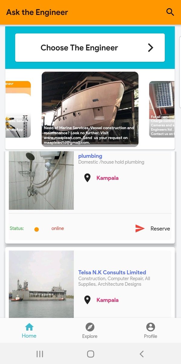 ssentongopeter5's tweet photo. Good morning guys wowe up with vibes of @AskEngineer2 . This is an out look of the application. Get yours via https://t.co/EXhqoeWAie
And enjoy the best engineering services
#AskTheEngineer https://t.co/d1i6yeD3cb