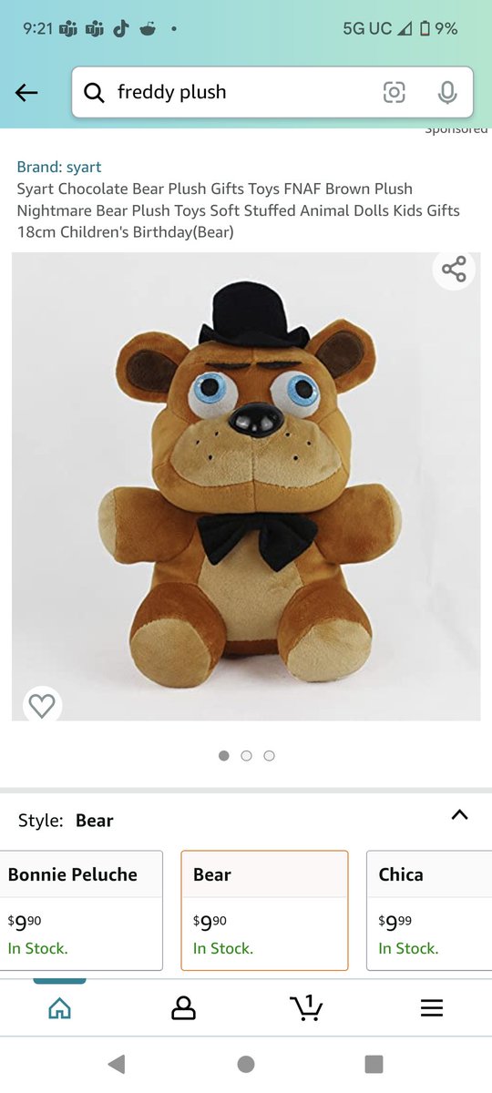 sqwishymilk's tweet photo. Crying over this freddy plushie https://t.co/3PB4Ex7xcv
