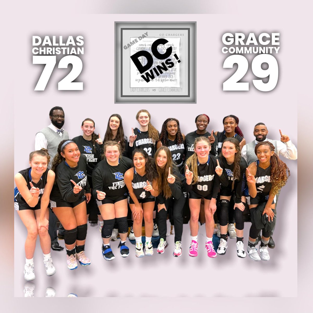 DALLAS CHRISTIAN LADY CHARGERS #1 DISTRICT TAPPS 5A