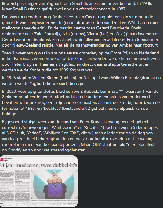 De geschiedenis van <a href="/yoghurtfm/">Yoghurt</a>  zoals ik 'm me in licht benevelde toestand zojuist herinnerde en opdiste voor Idze Spilker.