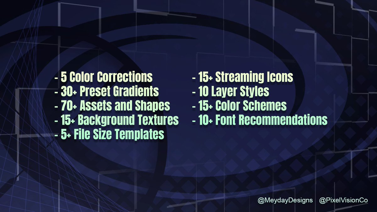 MeydayDesigns's tweet image. The Social Graphics Pack.

I wanted to make a graphics pack that people could use to start creating social media style graphics such as stream packages, thumbnails, logos, etc.

This is my first go at this, but I'm hoping it helps out!

Link: payhip.com/b/cxAOh