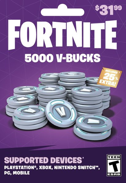 • 5000 V-Buck Card • - Retweet - Follow @schuur611 & myself - Ends in 4 Hours 🛎