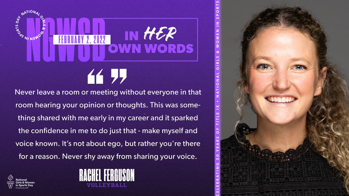In honor of tomorrow being 𝙉𝙖𝙩𝙞𝙤𝙣𝙖𝙡 𝙂𝙞𝙧𝙡𝙨 𝙖𝙣𝙙 𝙒𝙤𝙢𝙚𝙣 𝙞𝙣 𝙎𝙥𝙤𝙧𝙩𝙨 𝘿𝙖𝙮, assistant coach <a href="/rachmfergie/">Rachel Ferguson</a> gives great advice for young women trying to break into the sports industry ⬇️

#HornsUp🤘 | #NGWSD