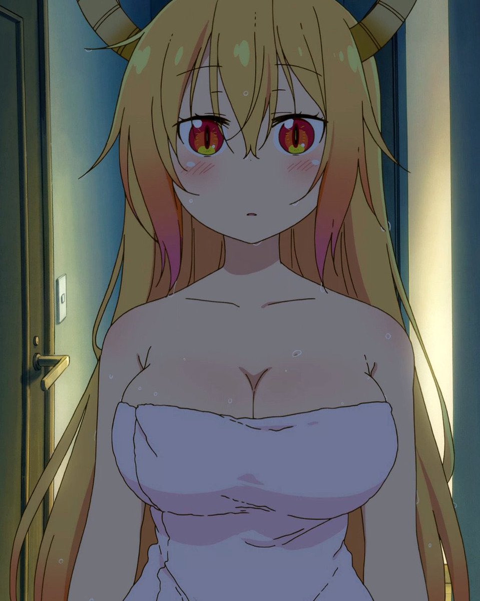 Tohru was making her way out of the shower. She felt so refreshed after getting some time alone to relax a bit. While she was walking down the hall, she stopped…now just looking at the [reader].

"Um…yes? Is there something you need?"

#openRP
#LewdRP