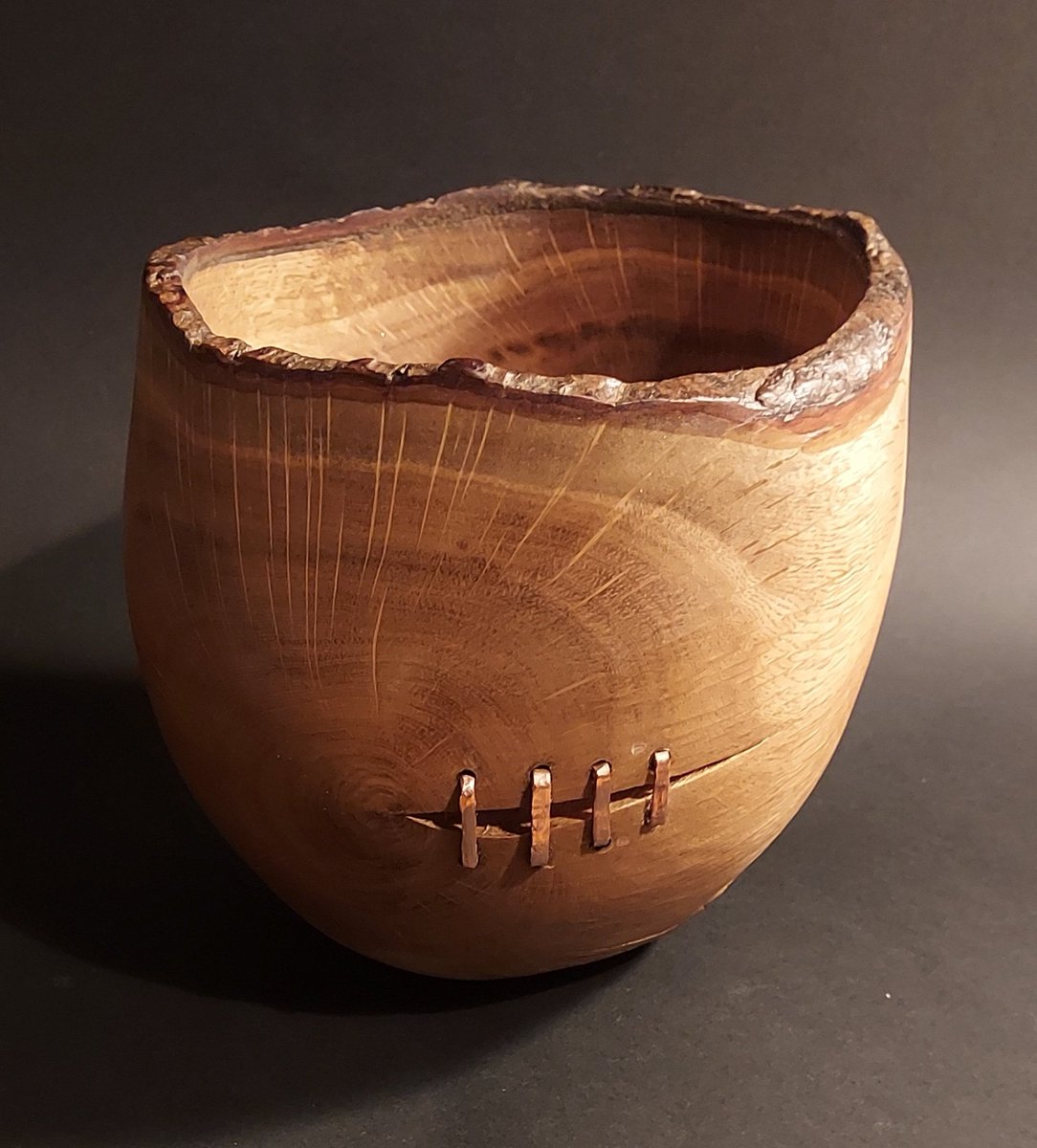 R&amp;R time in the studio produced this rustic oak bowl.  #artsy #crafts #wood #reclaimed