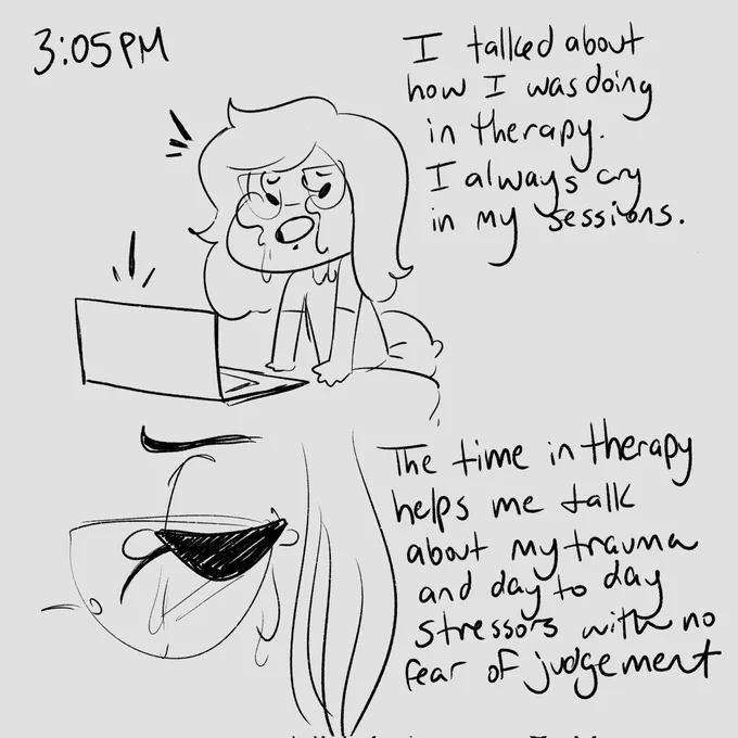 Therapy day was also #hourlycomicday2022 