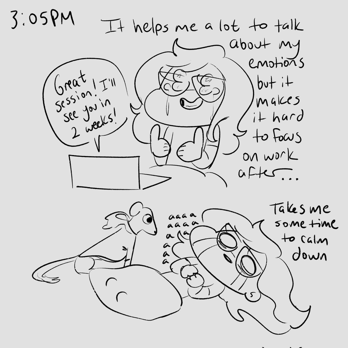 Therapy day was also #hourlycomicday2022 