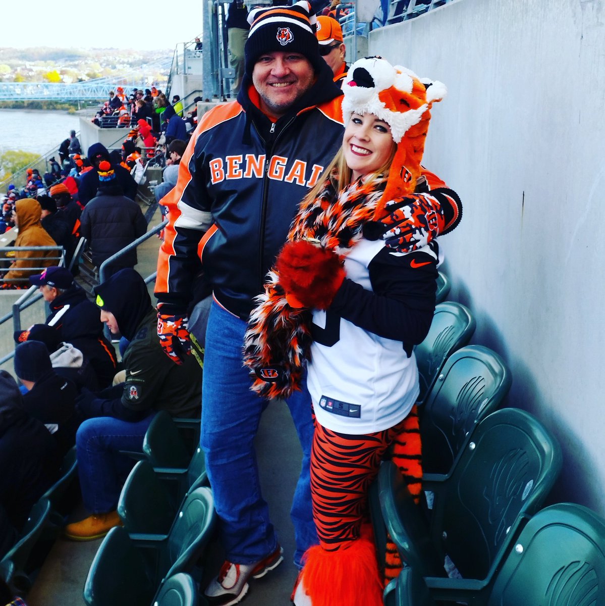 Sadie_Boyle's tweet photo. Send Dad &amp; I to the Super Bowl!!! #WhoDey https://t.co/v1MvtlL6QI