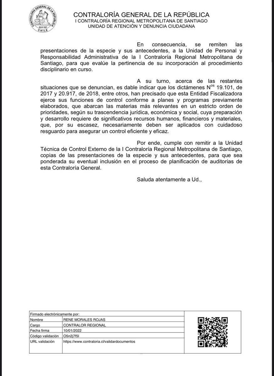 <a href="/AraosFernando/">Fernando Araos Dattoli</a> mis felicitaciones a su nombramiento como ss redes asistenciales. Este dirigente y servidor a disposición para lograr la dignidad en la salud pública que #Chile Merece. También pido mano dura a toda falta a la probidad y medidas ejemplificadoras  a quienes abusan.