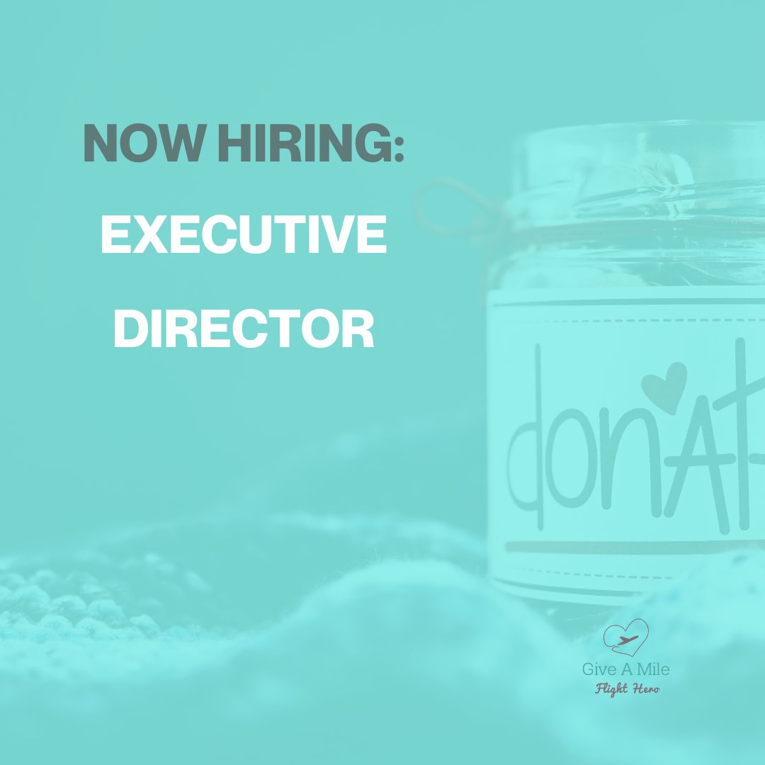 giveamile's tweet image. We are HIRING! 
Give A Mile is looking for an Executive Director to join our team and lead us along the path to great success! 
Check out our posting here and apply today! ow.ly/8yZz30s9if0