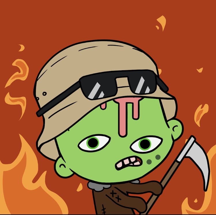 Got this guy yesterday🧟‍♂️ <a href="/ZombieFrens/">Zombie Frens</a> #zombiesfollowzombies