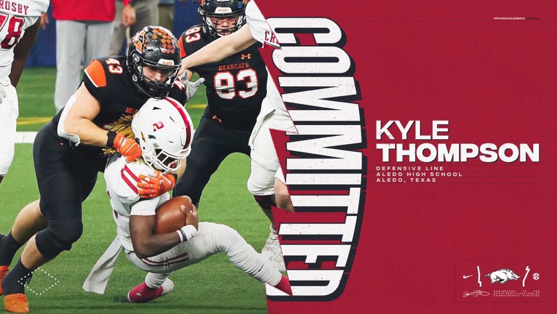 BoogieThompson2's tweet image. After a great talk with @kendalbriles I’m extremely blessed to receive a PWO at The University of Arkansas to further continue my football and academic career. Thanks to my family and coaches that have supported me along the way. @CoachBuc_Tim