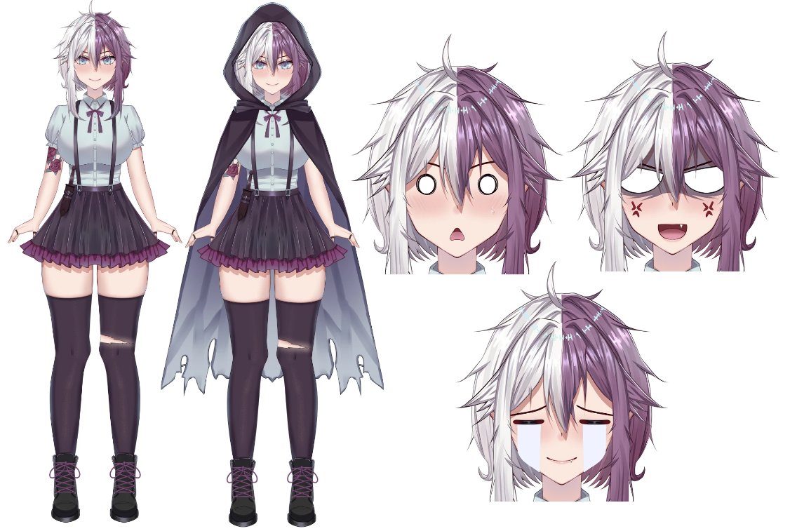 Silvervale art. Live2d model showcase. Аниме vtuber модель. Live2d vtuber. Аниме модель.