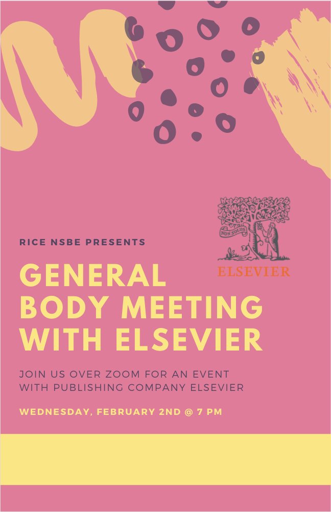 Elsevier will be joining us for our 2nd GBM over Zoom. They are a popular publishing company focused on scientific, technical, and medical content. We look forward to seeing y'all there!